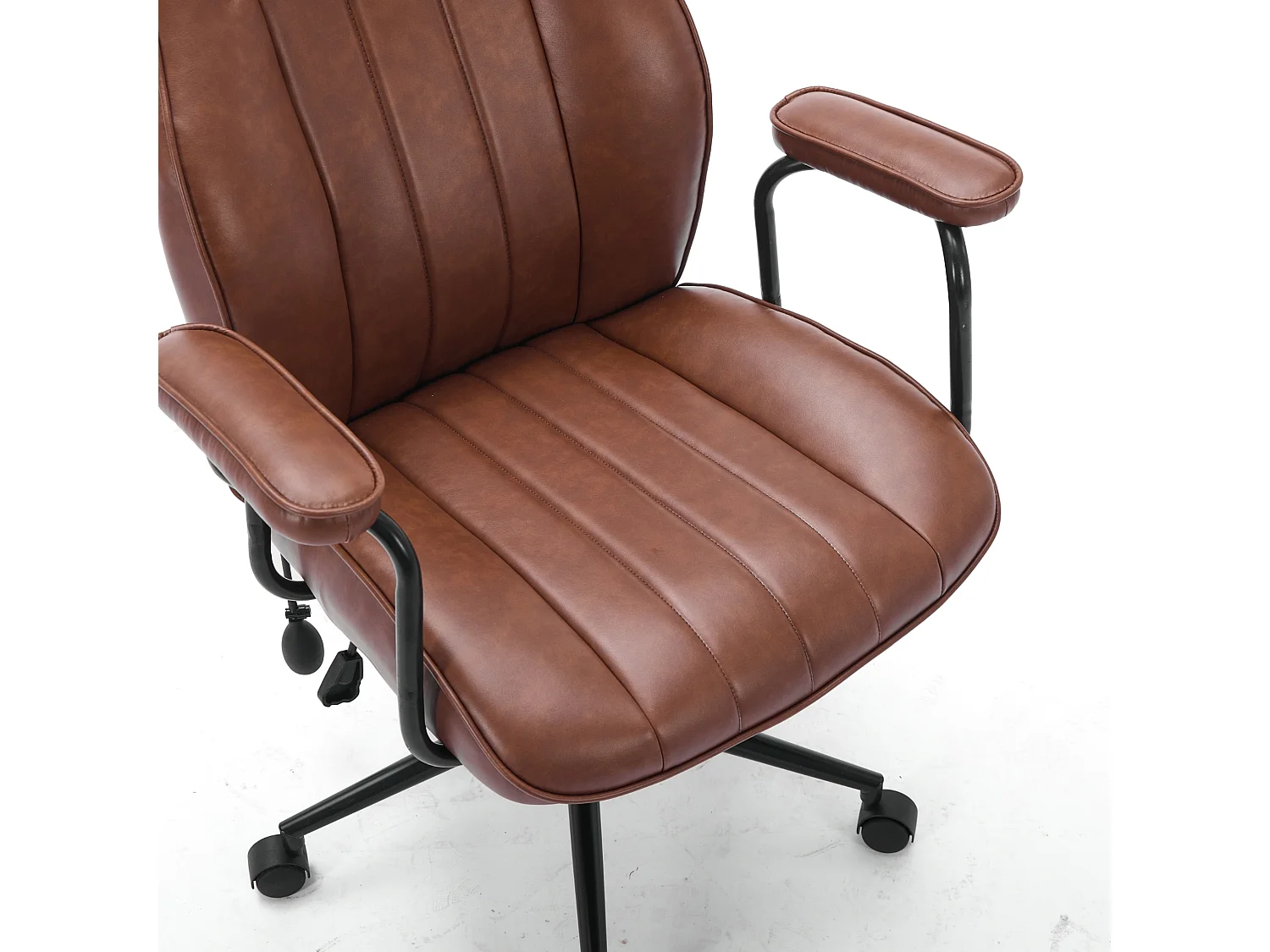 Chaise de bureau avec soutien lombaire gonflable bascule et hauteur réglable