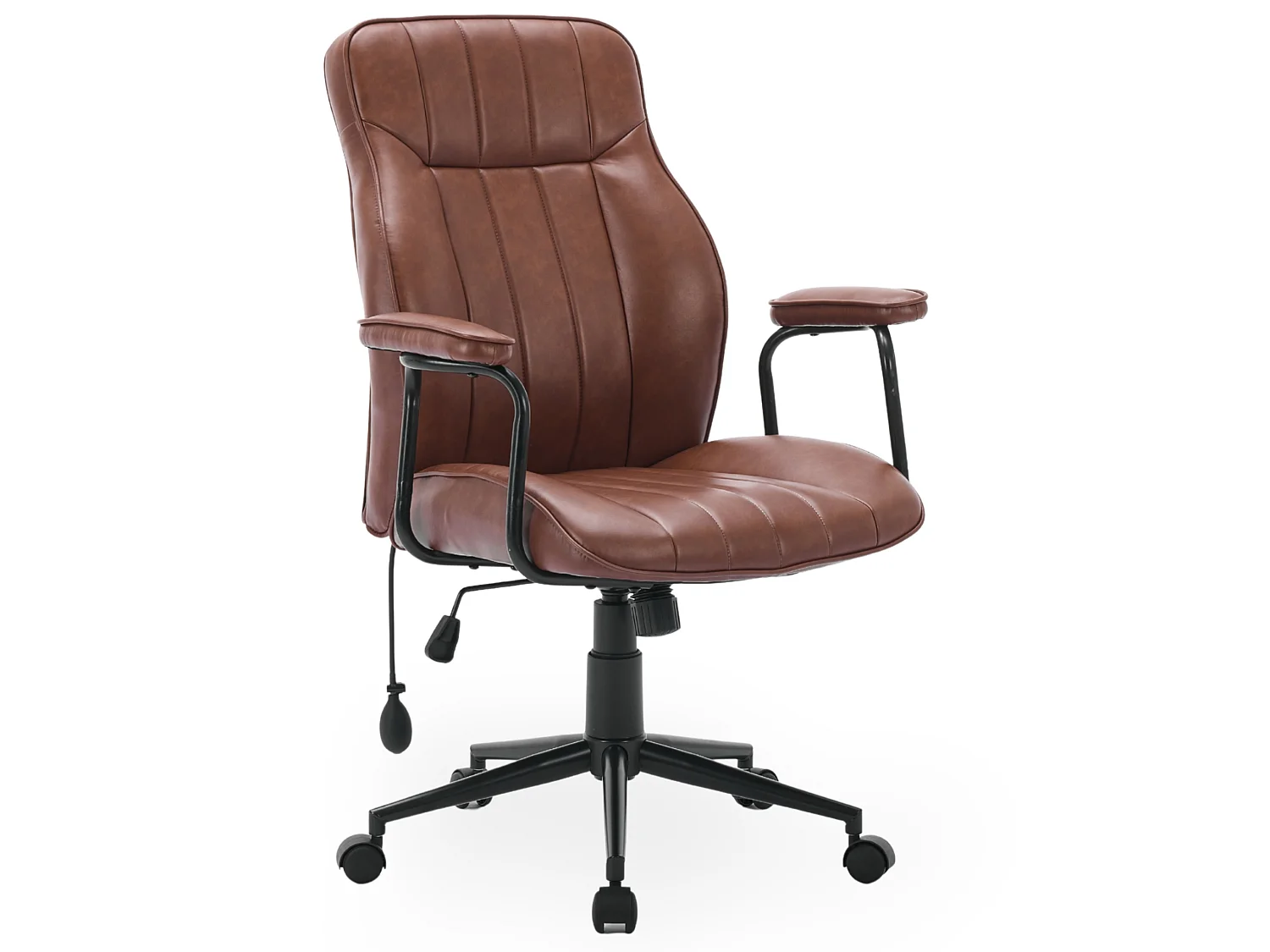Chaise de bureau avec soutien lombaire gonflable bascule et hauteur réglable