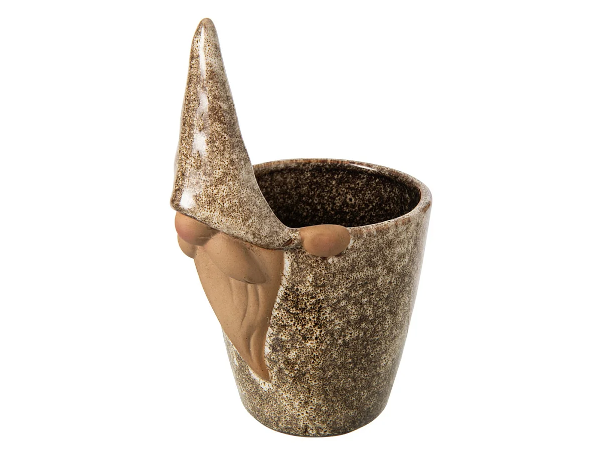 Cache-Pot Lutin en Grès "Solal" 24cm Beige