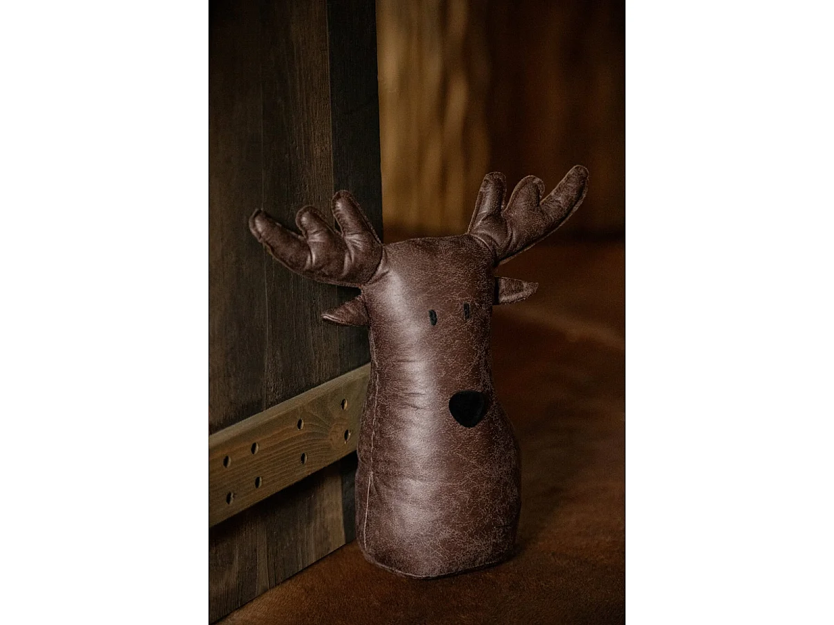 Cale-Porte Tête de Renne "Valérien" 41cm Marron Foncé