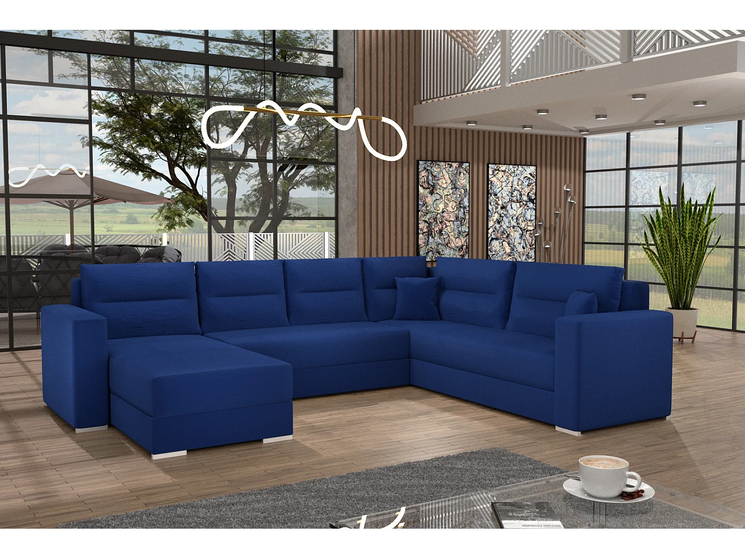 Couchgarnitur Sofa Sofagarnitur Captain U mit Schlaffunktion Wohnlandschaft