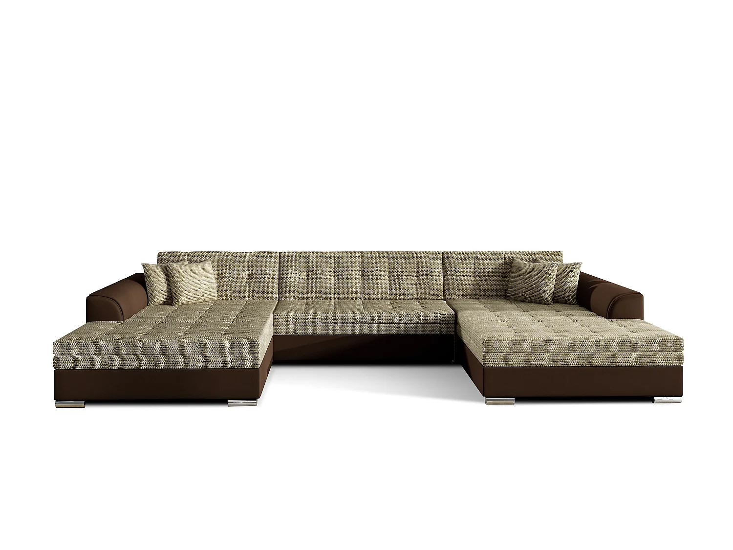 Hoekbank VENTO U-vorm – Ruime loungebank met slaapfunctie en kussens 359 cm