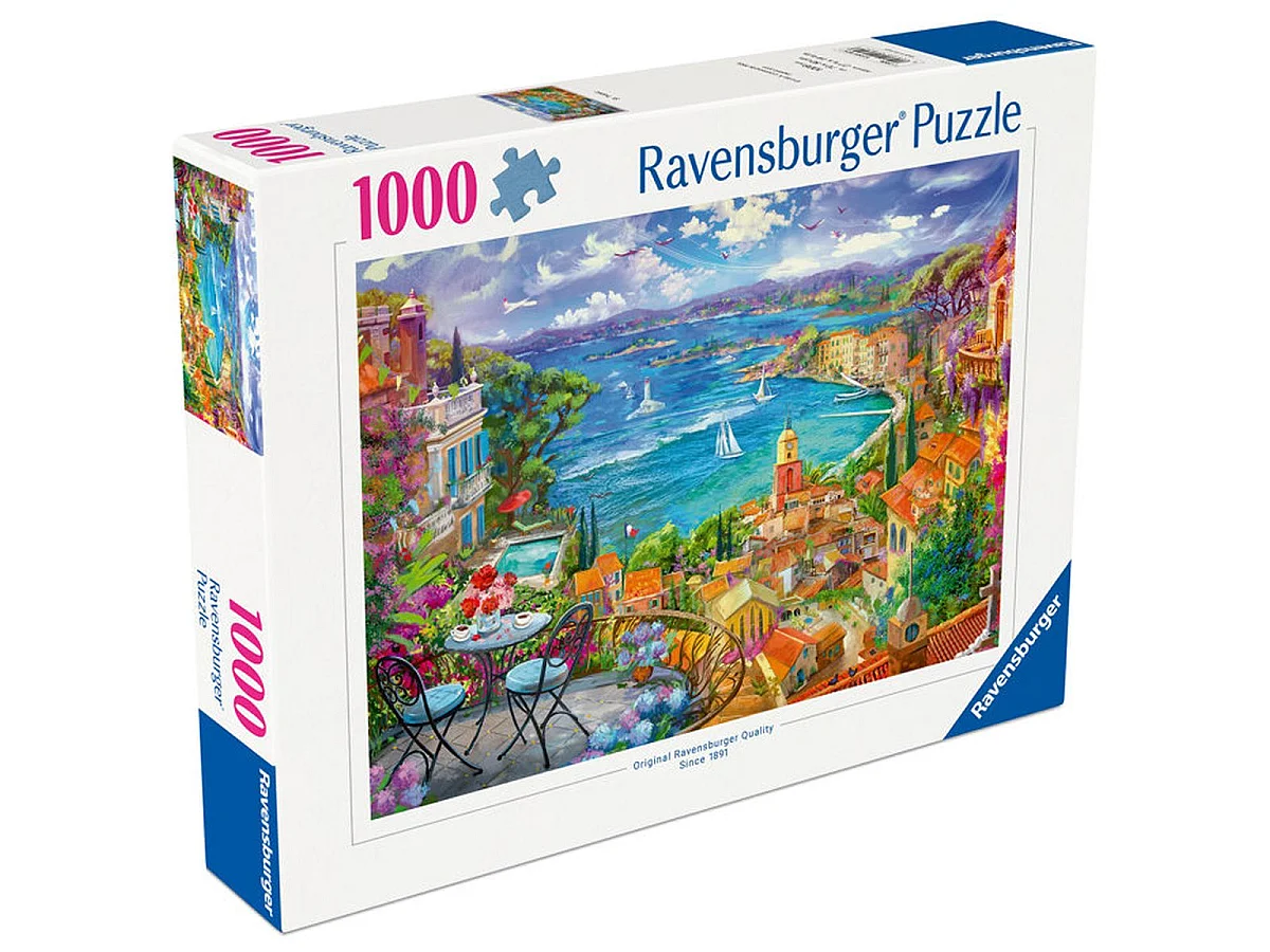 Puzzle Ravensburger 1000 pièces – Illustration bord de mer de Saint-Tropez