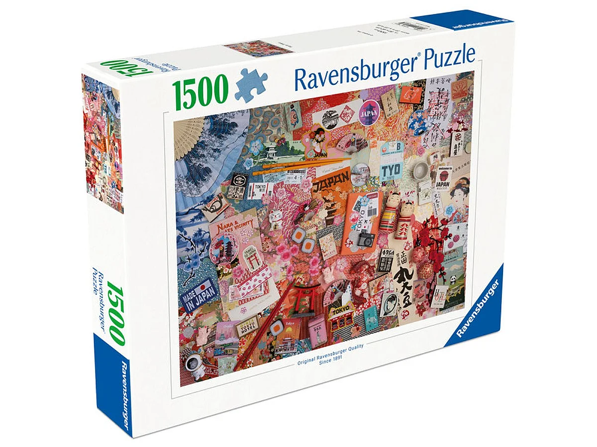 Ravensburger Puzzle 1500 pièces – Collage voyage Tokyo (80 x 60 cm)