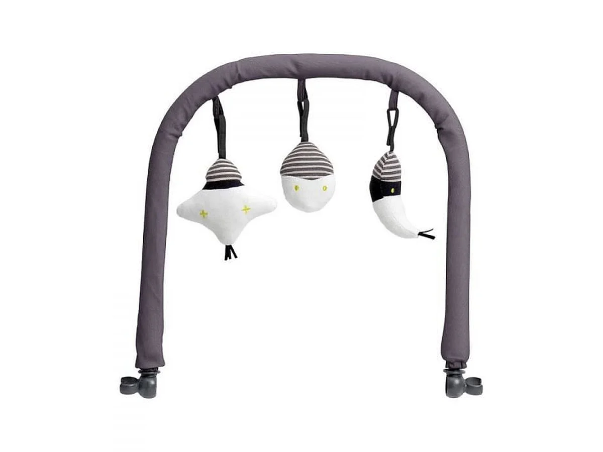 BEABA Up&Down I Graues Spielmatte Spielzeugbogen für Babywippe