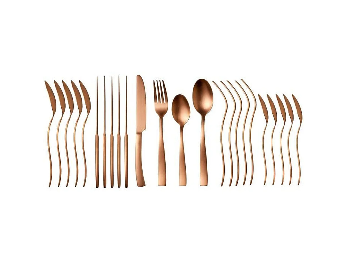 Ménagère ARTHUR MARTIN 24 pièces en acier inoxydable, finition mate