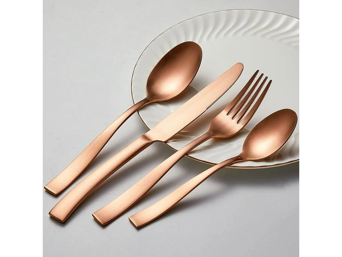 Ménagère ARTHUR MARTIN 24 pièces en acier inoxydable, finition mate