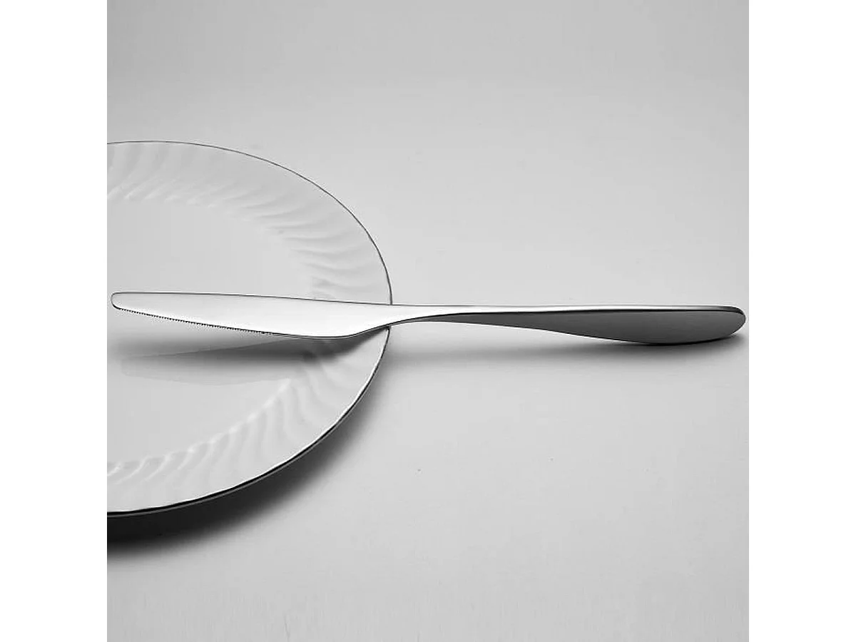 Ménagère ARTHUR MARTIN 24 pièces en acier inoxydable AM0211, finition miroir