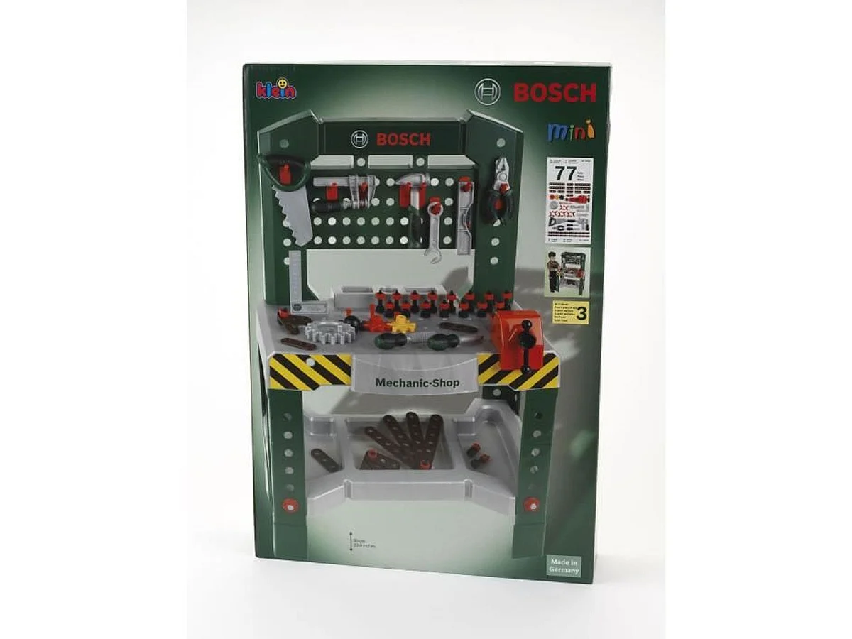 Etabli Bosch Mechanic-Shop Theo Klein avec 77 accessoires