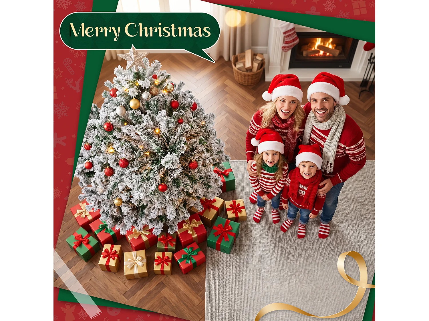 NETTLIFE Albero di Natale artificiale 210 cm, abete artificiale in PVC Christmas Tree
