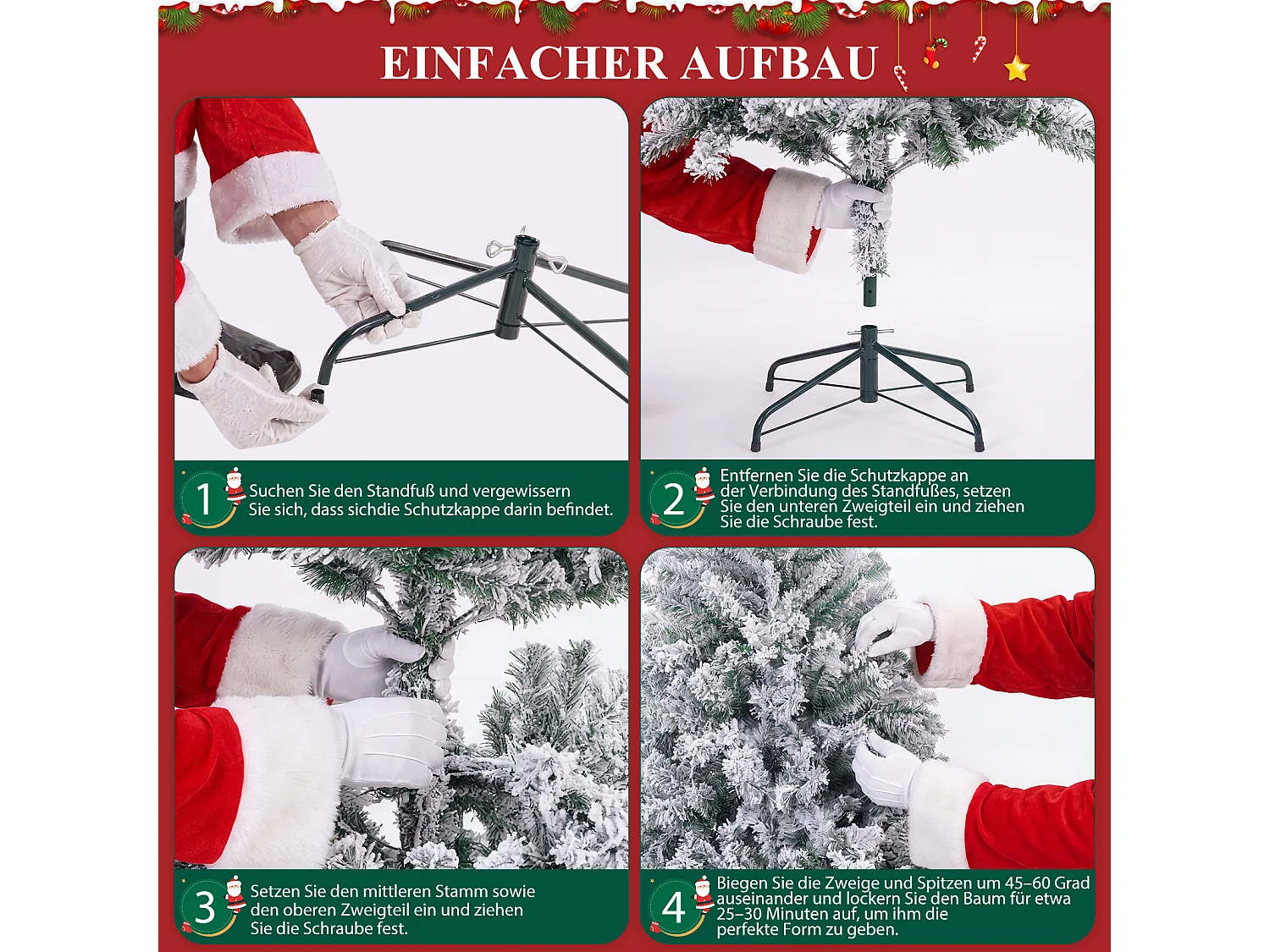NETTLIFE Albero di Natale artificiale 210 cm, abete artificiale in PVC Christmas Tree