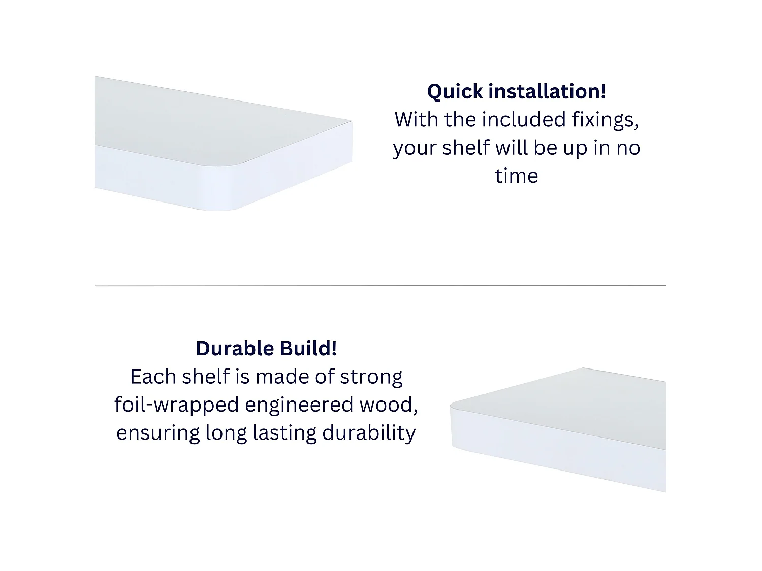 Arran Floating Shelf Kit - Matt White