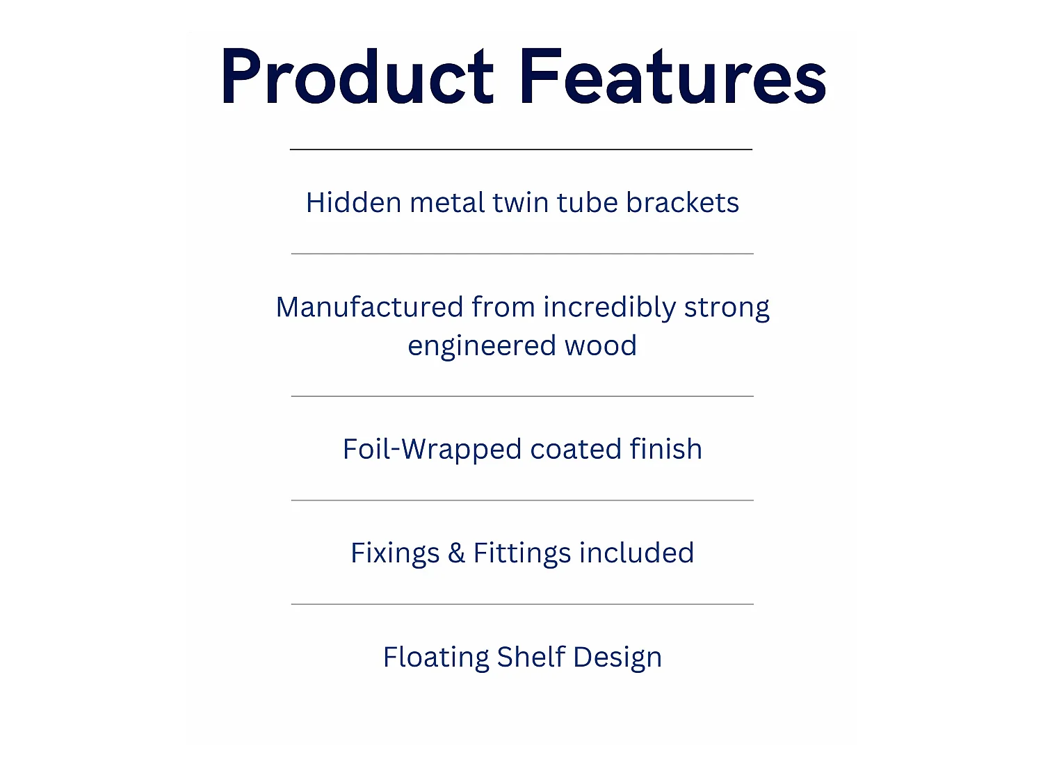 Arran Floating Shelf Kit - Matt White