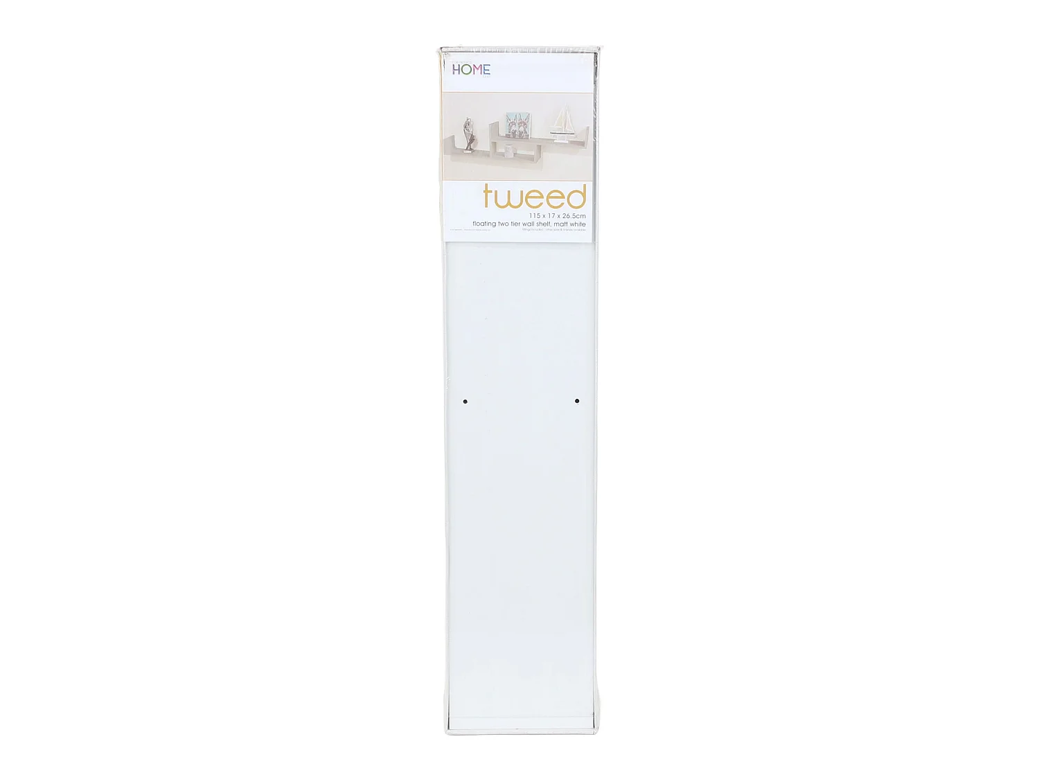 Floating Two Tier Wall Shelf - Matt White