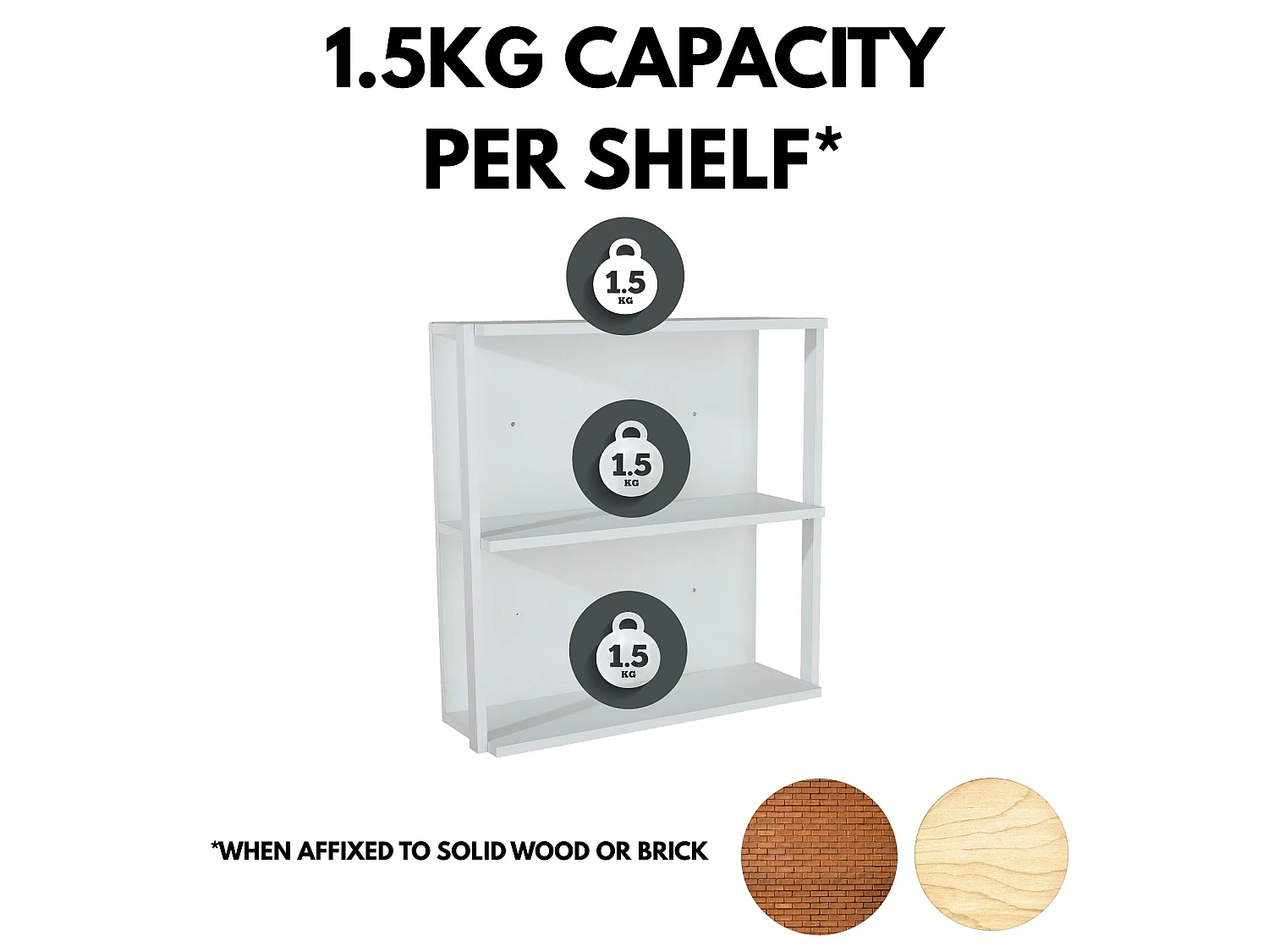 Arran 3-Shelf Floating Wall Kit - Matt White