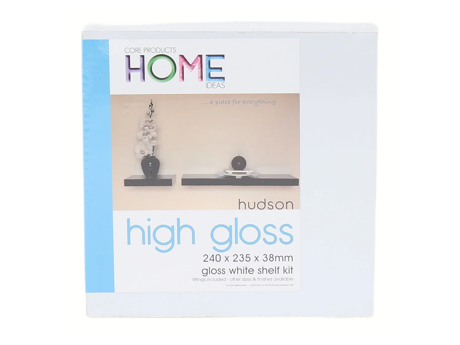 Hudson Floating Gloss Square Shelf Kit