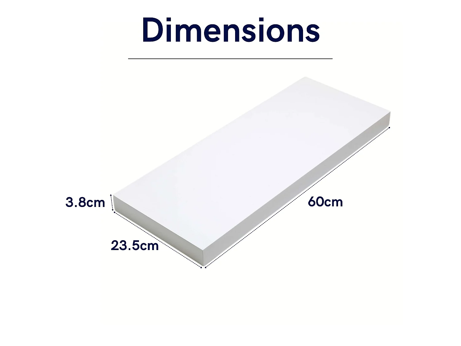 Hudson Floating Rectangular Box Shelf Kit - Gloss Finish