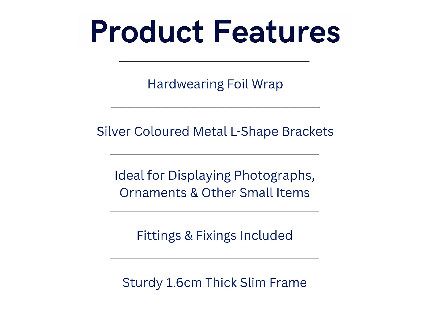 Lavant 60cm Slim Shelf Kit with L-Shaped Metal Brackets