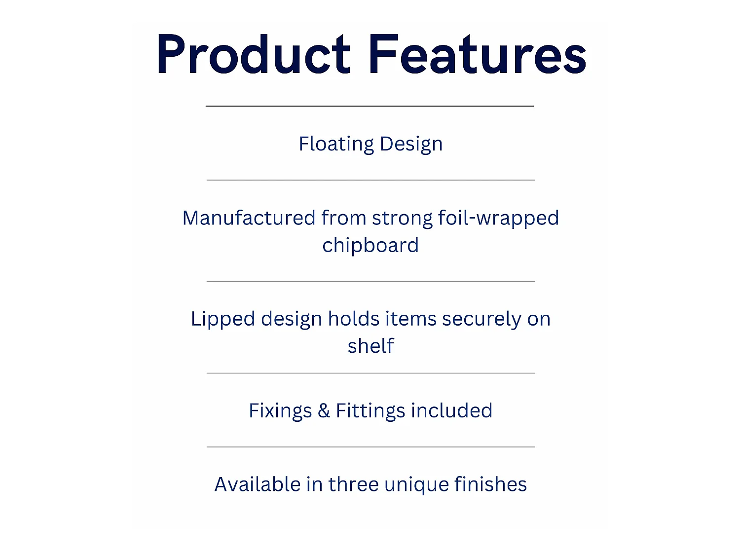 Dura 48cm Display Shelf Kit, Matt Foil Finish