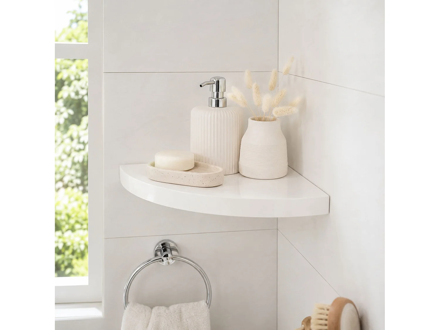 Hudson Floating Corner Box Shelf Kit - Gloss Finish