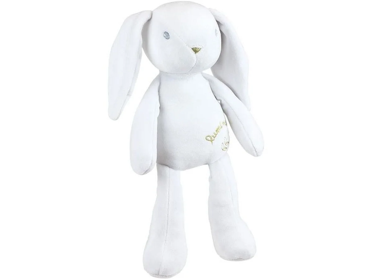 Peluche lapin Luminou Jemini 30 cm blanche - Peluche lumineuse pour bébé