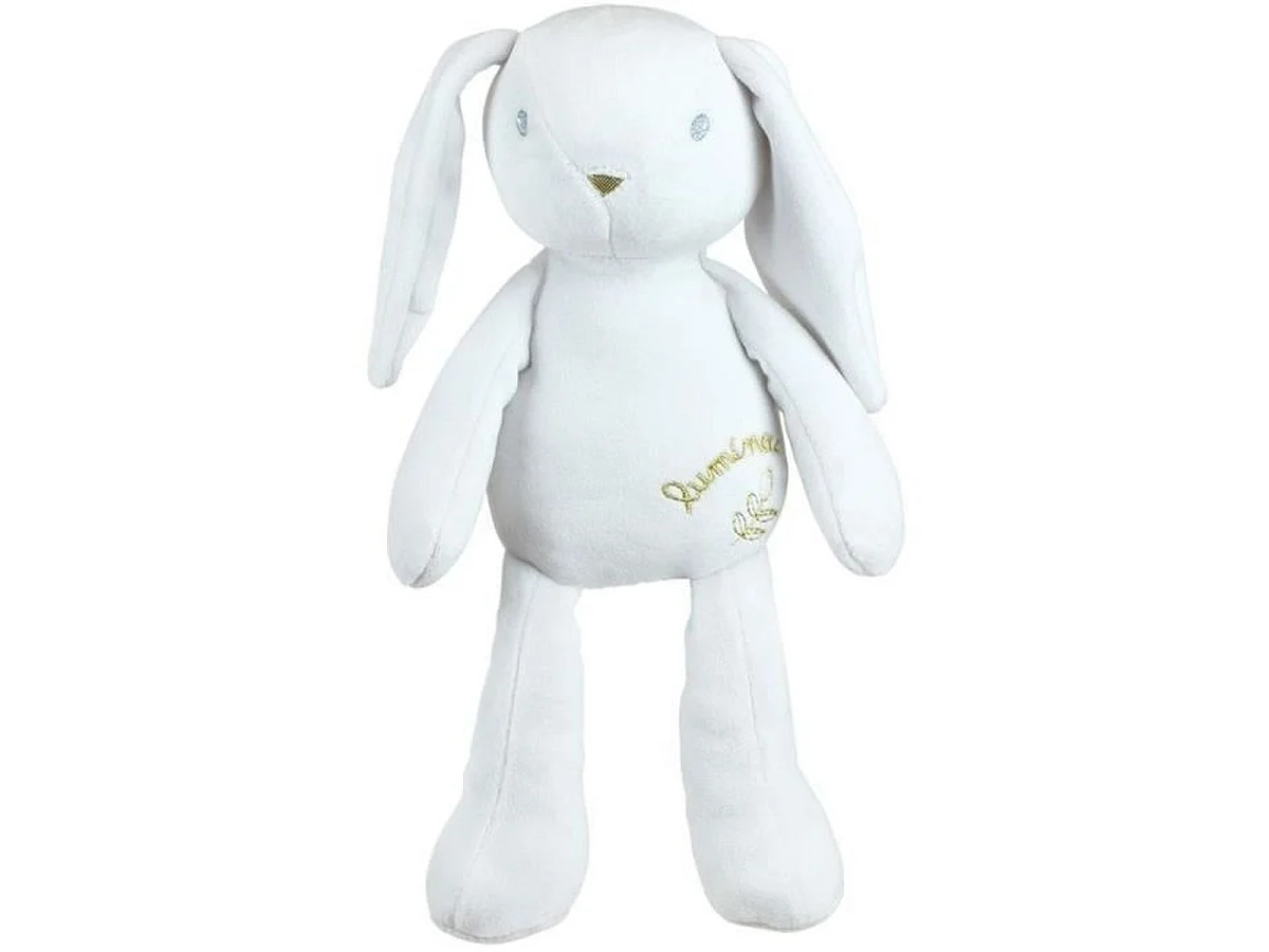 Peluche lapin Luminou Jemini 30 cm blanche - Peluche lumineuse pour bébé