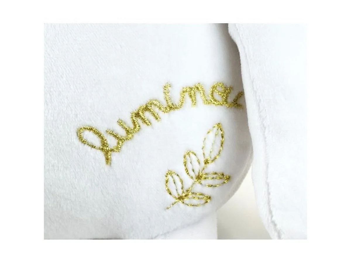 Peluche lapin Luminou Jemini 30 cm blanche - Peluche lumineuse pour bébé