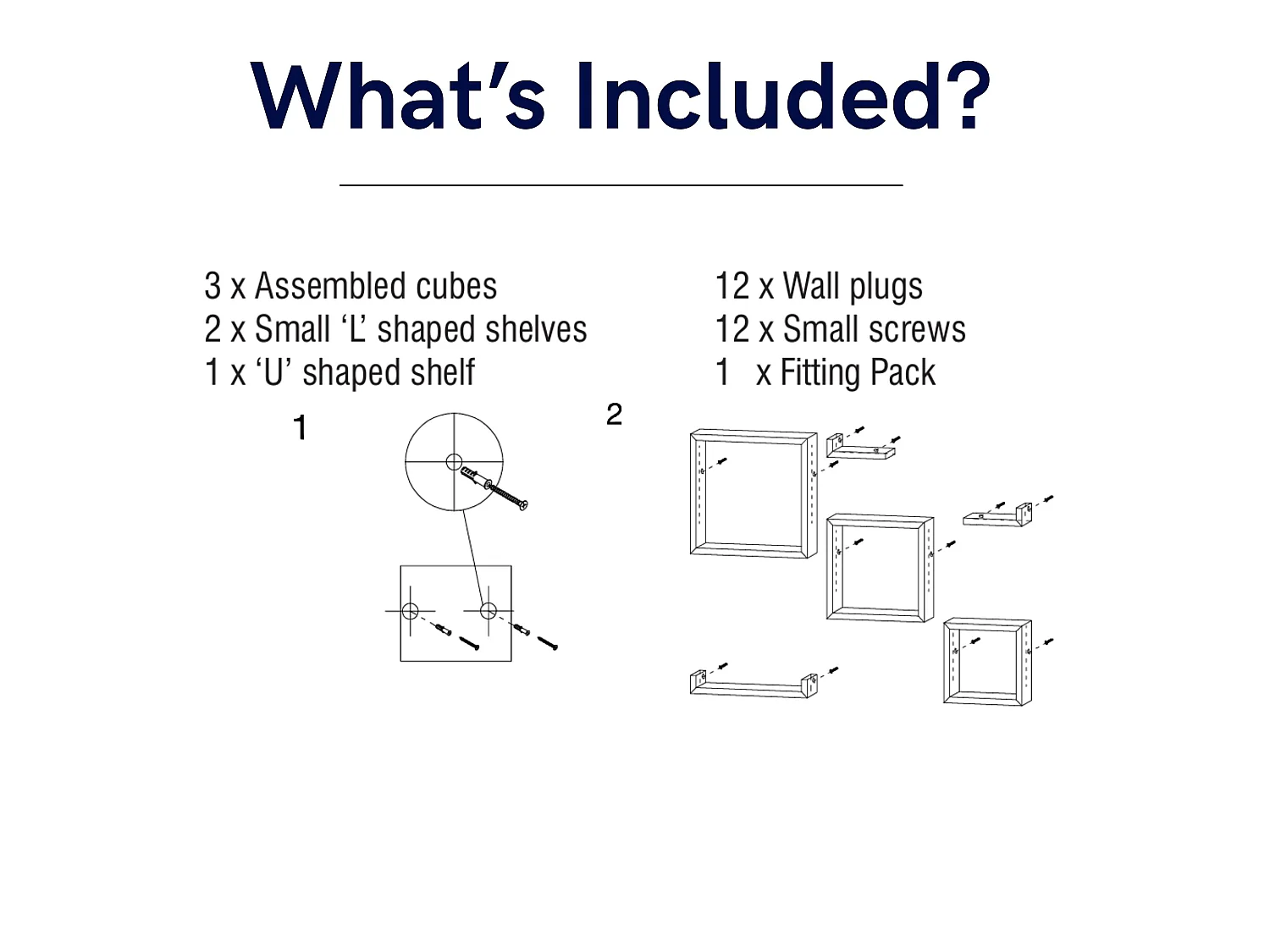 Hudson 6-Piece Floating Shelf Kit, Set of 6