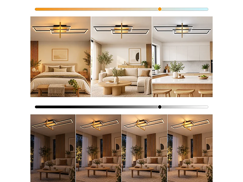 NETTLIFE Plafondlamp Woonkamer Hout 3K