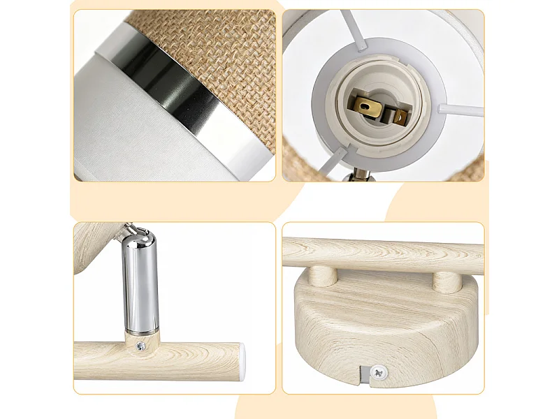 NETTLIFE Glitzerlife LED-Deckenleuchte 2-flammig, Deckenlampe E14, Küchenlampe