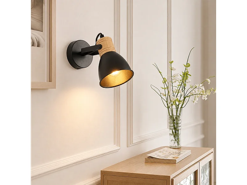 NETTLIFE Spot de plafond 1 lumiere, lampe E14 vintage pour couloir et cuisine