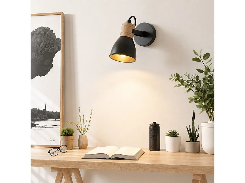 NETTLIFE Spot de plafond 1 lumiere, lampe E14 vintage pour couloir et cuisine