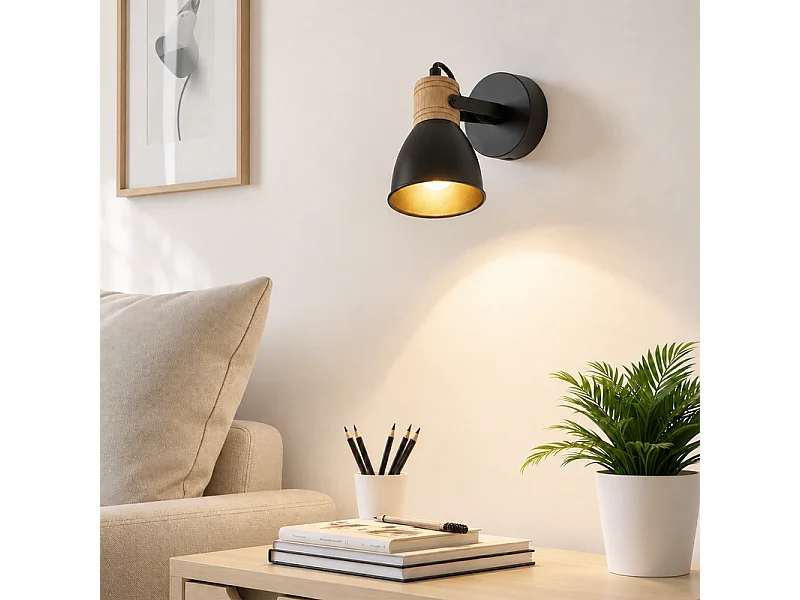 NETTLIFE Spot de plafond 1 lumiere, lampe E14 vintage pour couloir et cuisine