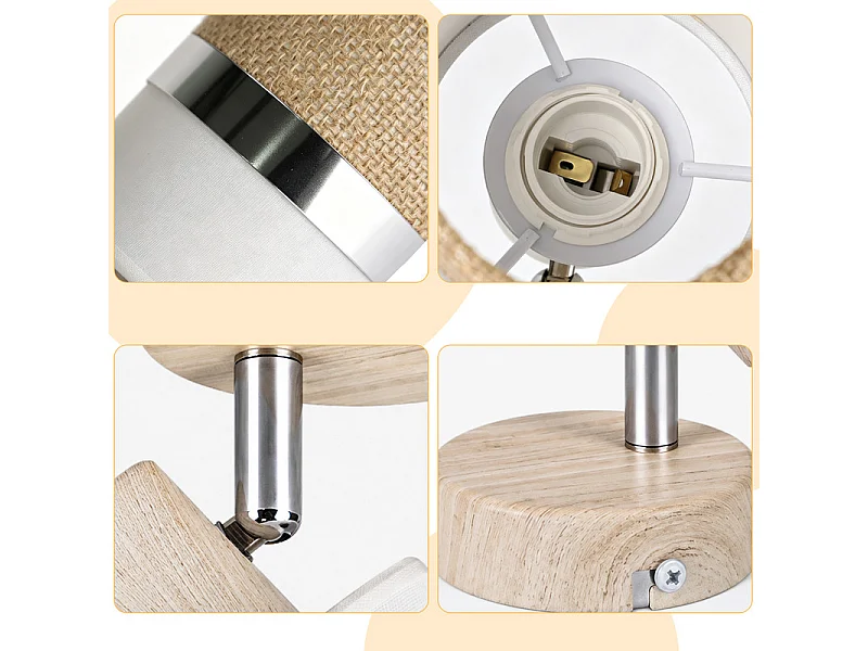 NETTLIFE Glitzerlife LED-Deckenleuchte 1-flammig E14, Vintage-Deckenlampe, Flurlampe