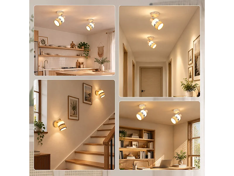 NETTLIFE Glitzerlife LED-Deckenleuchte 1-flammig E14, Vintage-Deckenlampe, Flurlampe