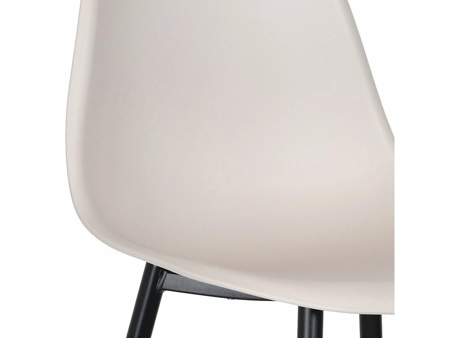 Pair of Aspen Curve Dining Chairs, Black Metal Tapered Frame