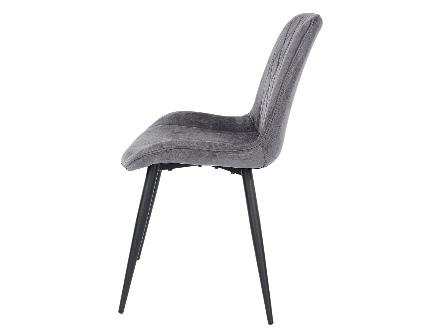 Pair of Aspen Upholstered Diamond-Stitch Fabric Dining Chairs