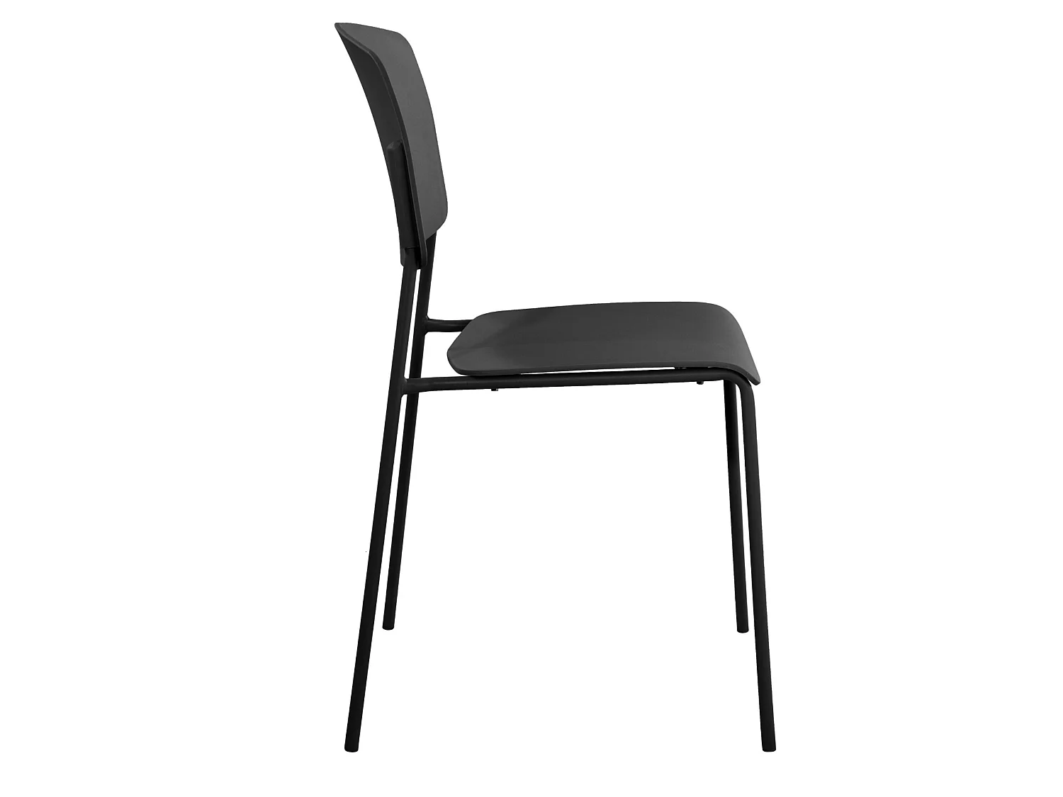 Set of 4 Academy Kitchen Dining Chairs, Metal Frame & Plastic Seating