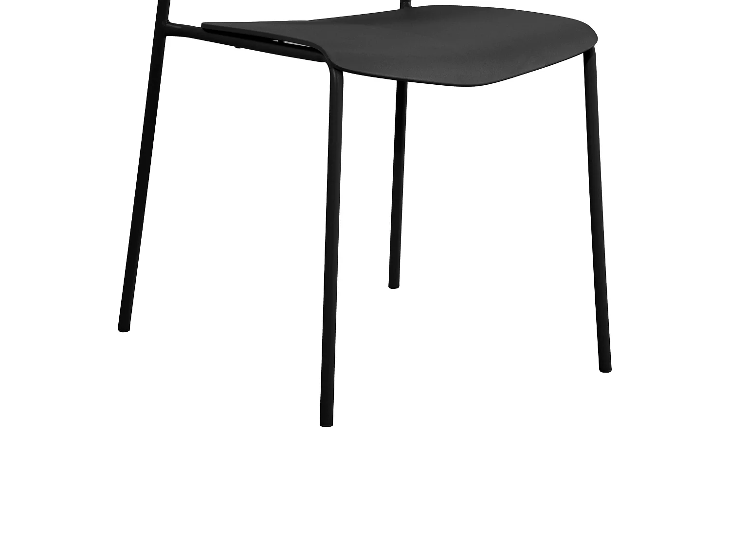 Set of 4 Academy Kitchen Dining Chairs, Metal Frame & Plastic Seating