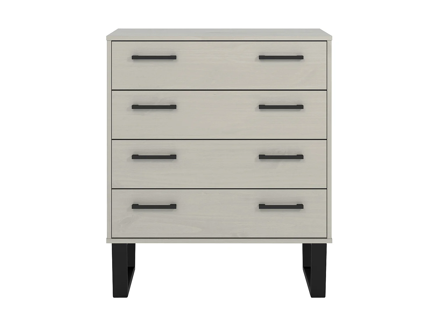 Texas Grey 4-Drawer Industrial Chest of Drawers