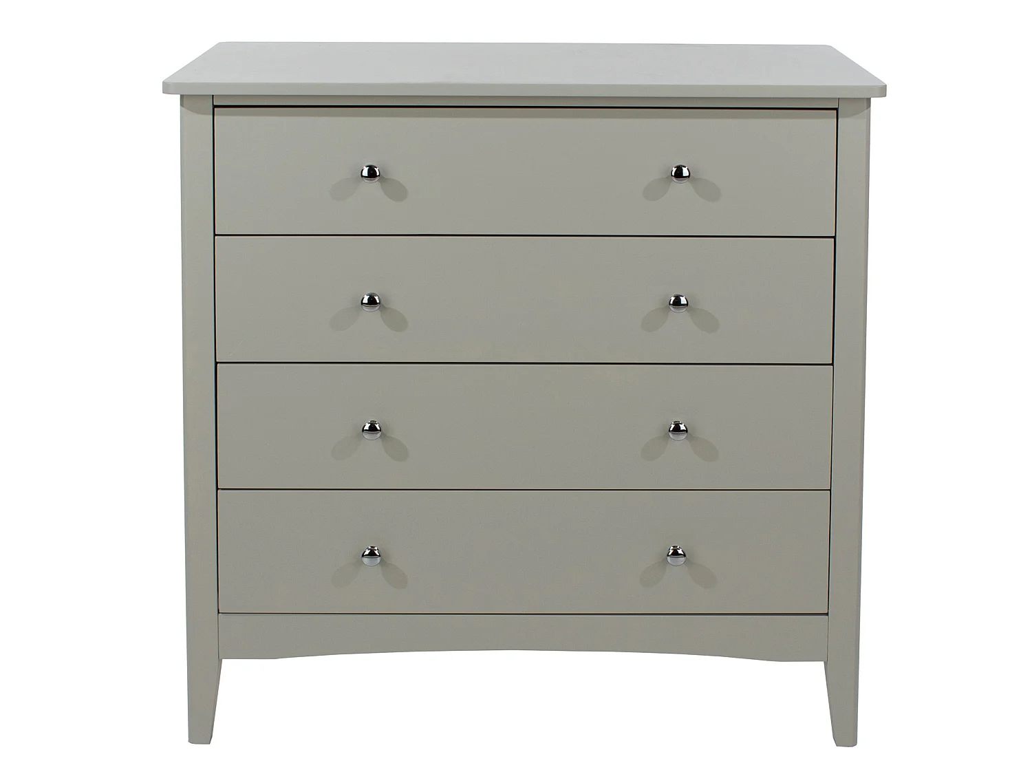 Como 4-Drawer Shaker-Style Chest of Drawers, Metal Hardware