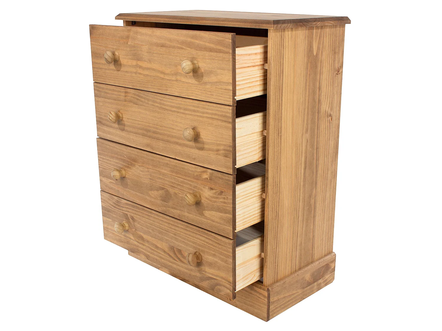 Cotswold 4-Drawer Rustic Brown Chest of Drawers
