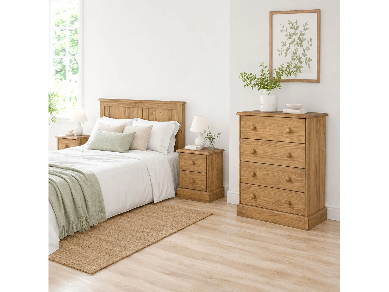 Cotswold 4-Drawer Rustic Brown Chest of Drawers