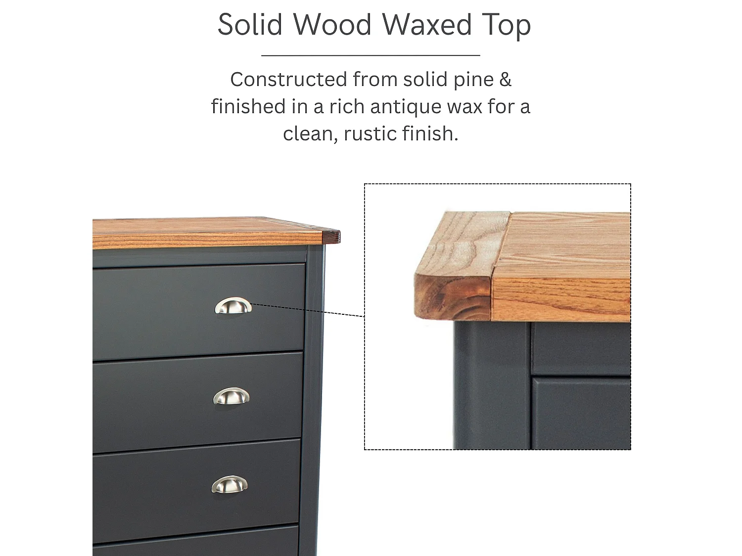 Dunkeld 4-Drawer Chest of Drawers, Midnight Blue