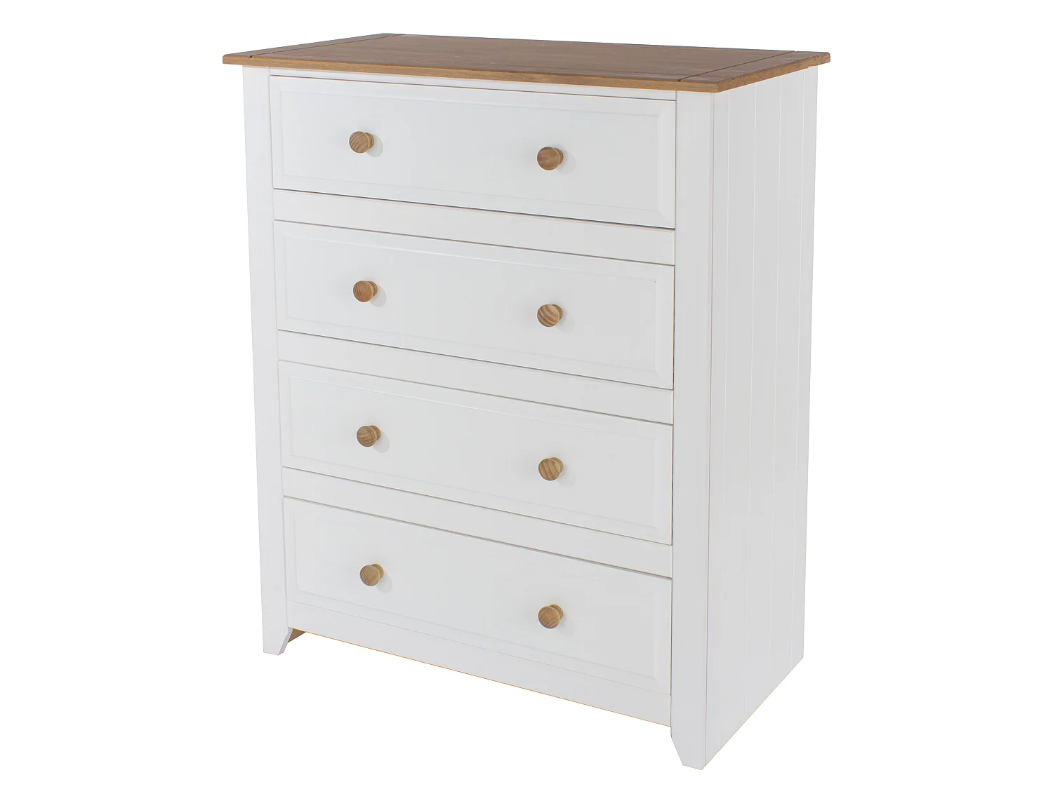Capri 4-Drawer Chest of Drawers, Coastal White Paint