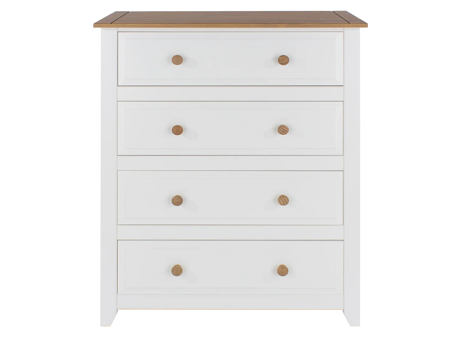 Capri 4-Drawer Chest of Drawers, Coastal White Paint