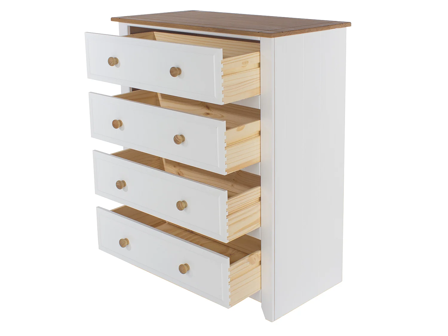 Capri 4-Drawer Chest of Drawers, Coastal White Paint
