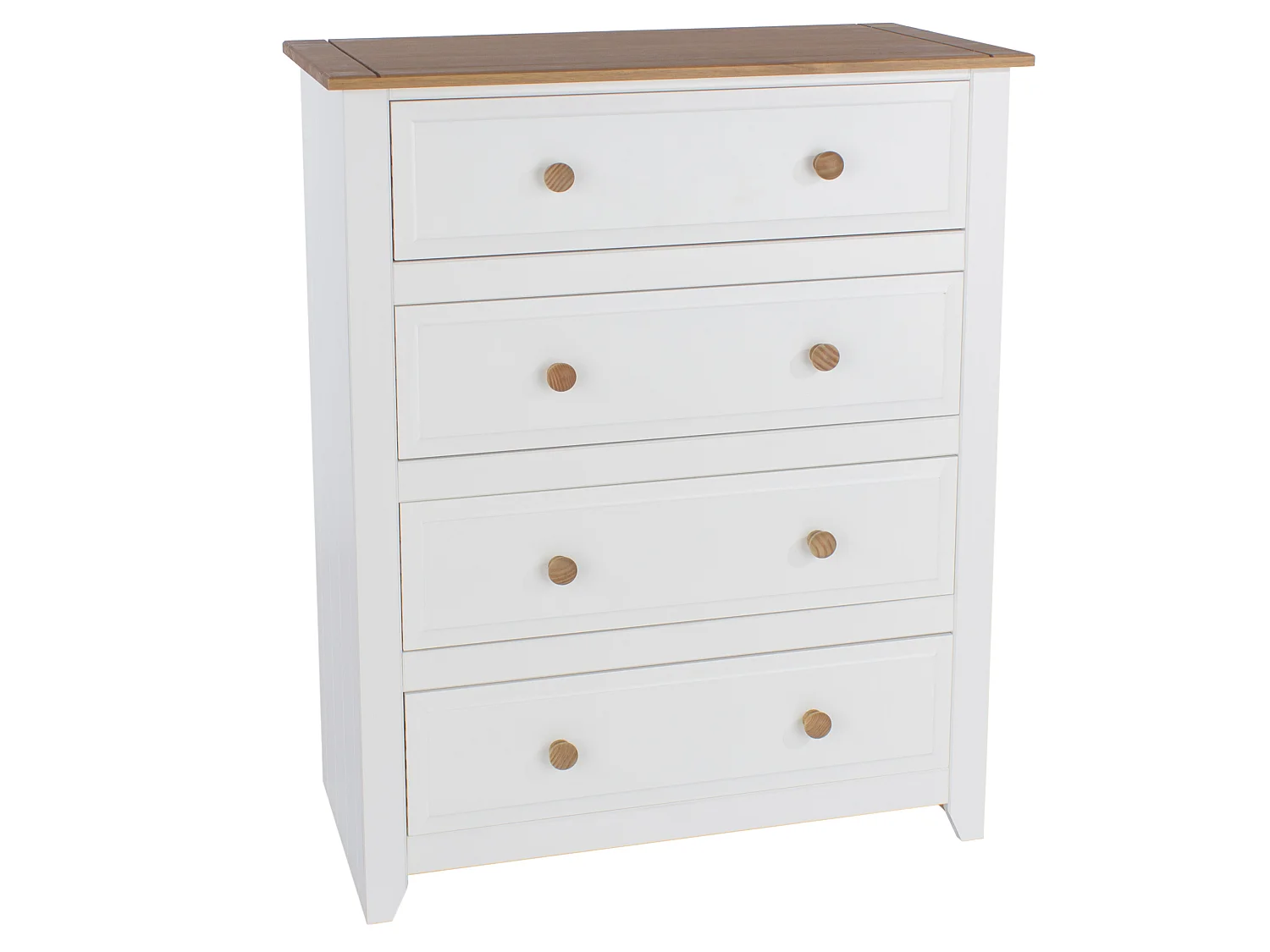 Capri 4-Drawer Chest of Drawers, Coastal White Paint