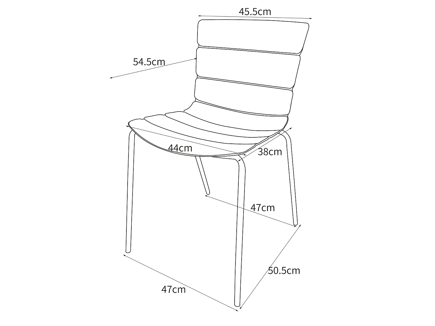 Pair of Bali Kitchen Dining Chairs, Black Metal Tapered Legs with Plastic Seats