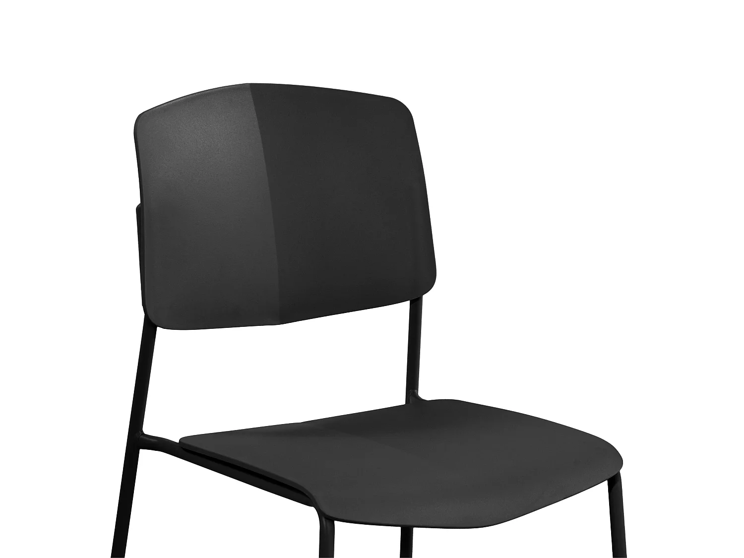 Pair of Academy Kitchen Dining Chairs, Metal Frame & Plastic Seating